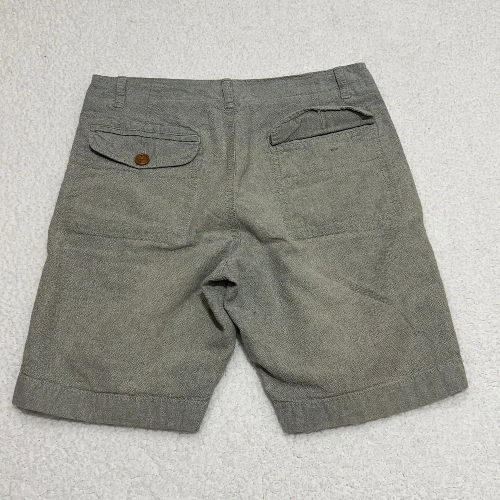 J Crew Mens 29 Linen Cotton Beach‎ Short Gray Crosshatch Casual Summer Shorts